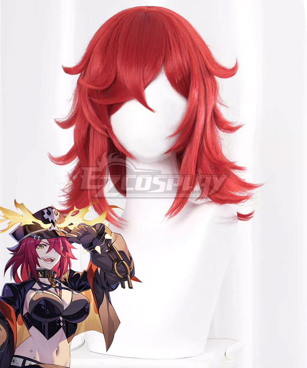 Honkai: Star Rail The  Shacklebound Caterina Red Cosplay Wig