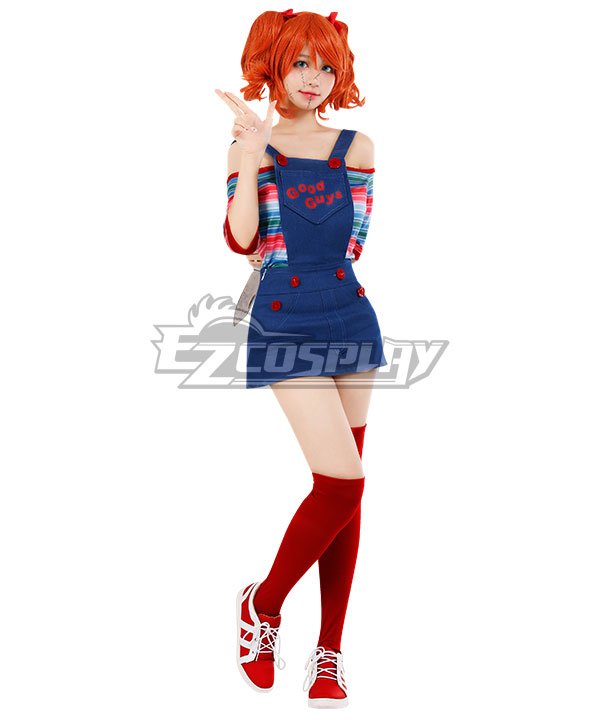 Horror Bishoujo Child's Play Chucky Female Halloween Cosplay Costume