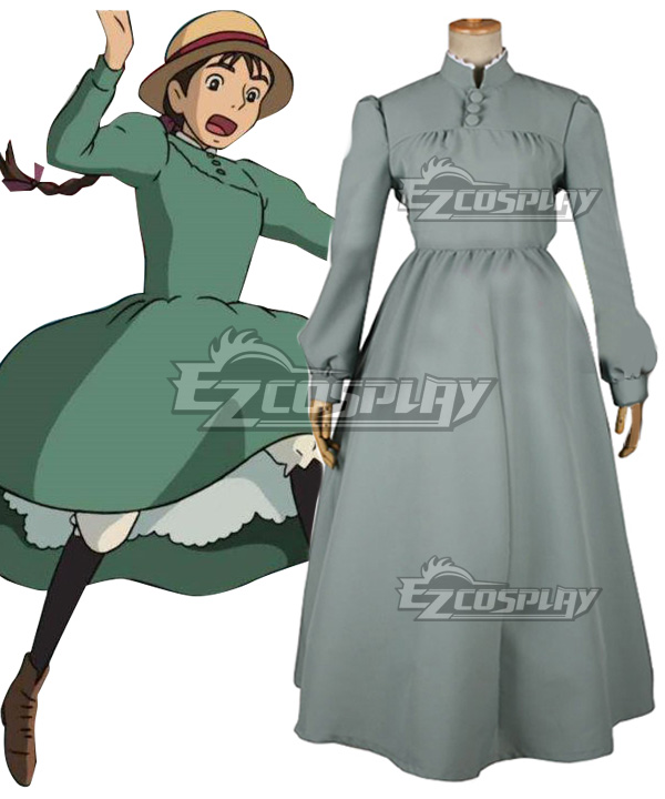

Howl's Moving Castle Sophie Hatter Gray-green Cosplay Costume