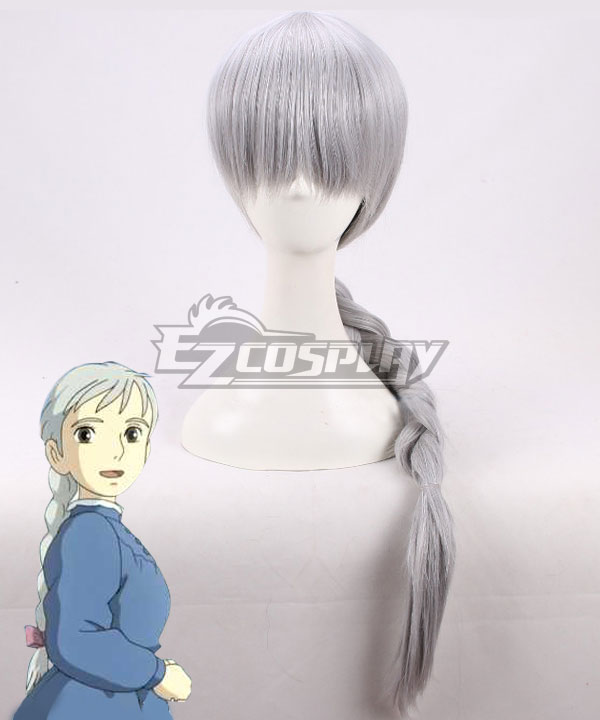 Howl's Moving Castle Sophie Hatter Silver grey Cosplay Wig