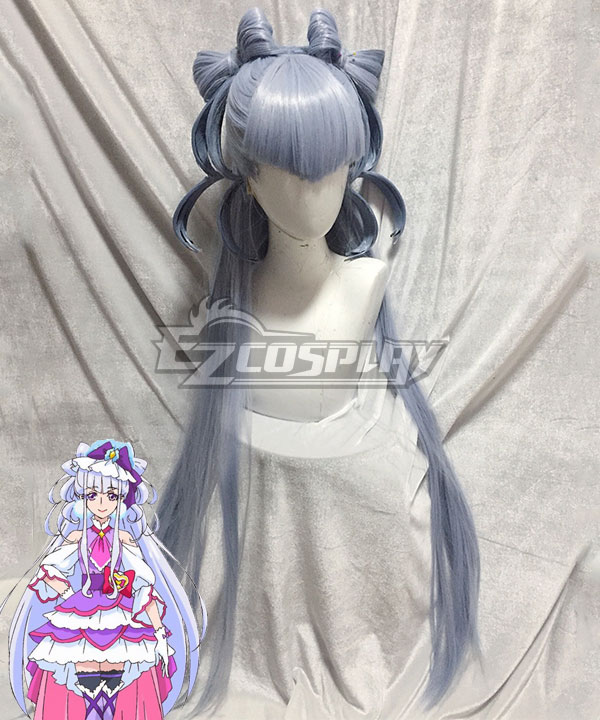 Hugtto! PreCure Ruru Amour Cure Amour Blue Cosplay Wig