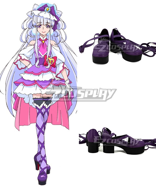 Hugtto! PreCure Ruru Amour Cure Amour Purple Cosplay Shoes