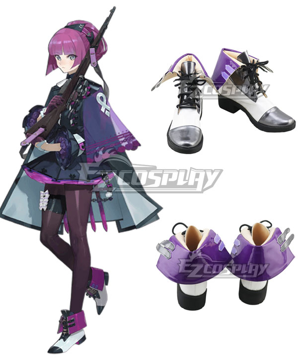 Girls' Frontline M91 38 White Purple Cosplay Shoes