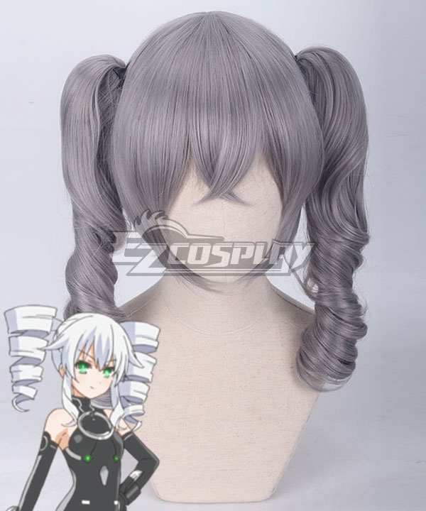 Hyperdimension Neptunia Uni Black Sister Goddess Form Gray Cosplay Wig