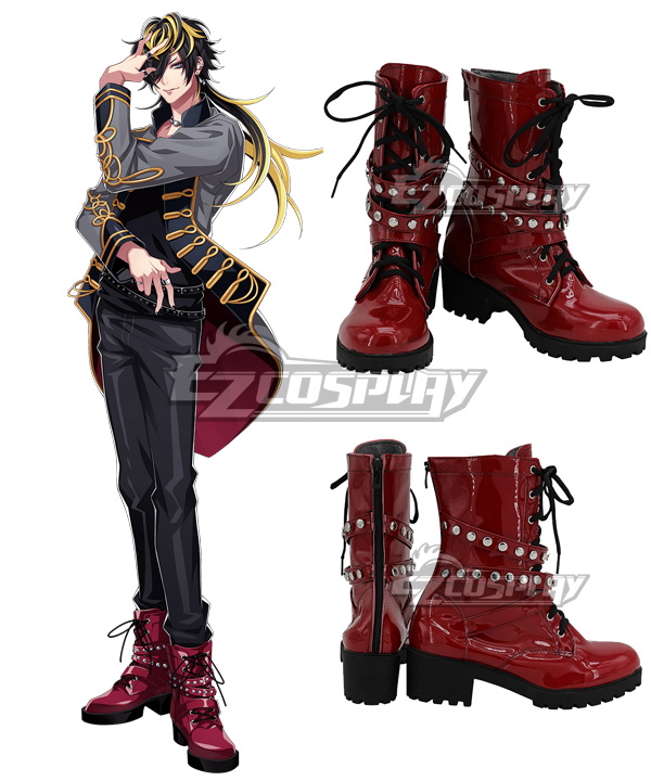 Hypnosis Mic Division Rap Battle Aimono Jushi 14th Moon Red Cosplay Boots