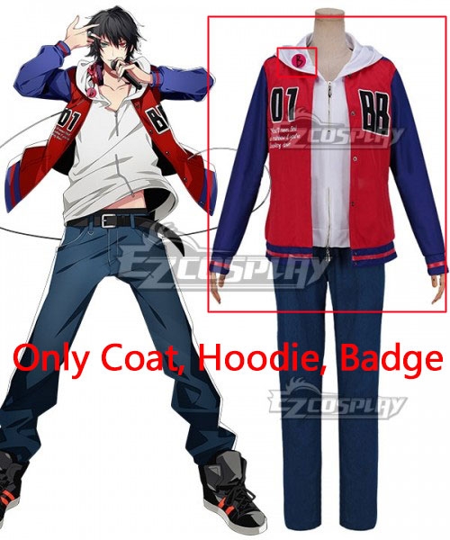 

Hypnosis Mic Division Rap Battle Buster Bros Ichiro Yamada MC.B.B Big Brother Cosplay Costume - Only Coat, Hoodie, Badge
