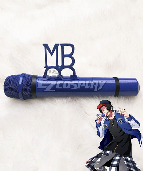 Hypnosis Mic Division Rap Battle Jiro Yamada MC.M.B Middle Brother Blue Microphone Cosplay Weapon Prop