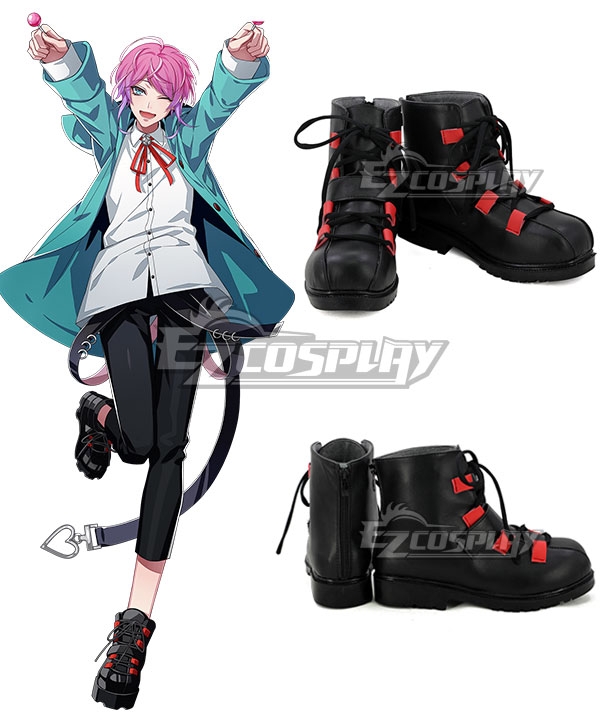 Hypnosis Mic Division Rap Battle Ramuda Amemura Easy R Black Red Cosplay Shoes