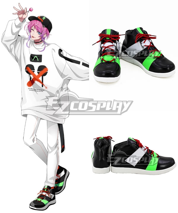 Hypnosis Mic Division Rap Battle Ramuda Amemura Easy R Pink Green Black Cosplay Shoes