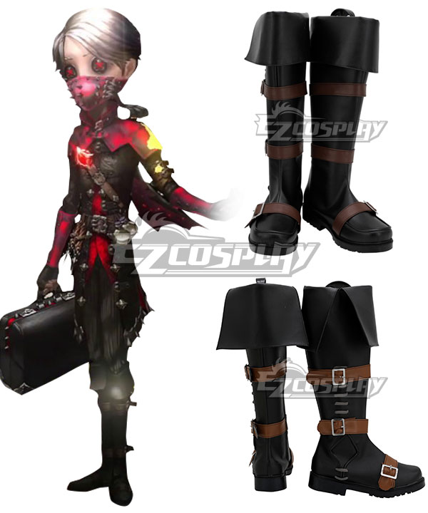 Identity V Embalmer Aesop Carl Exorcist Halloween Black Shoes Cosplay Boots