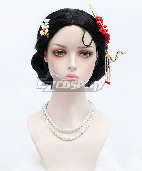 Identity V Geisha Michiko Lady Thirteen Halloween Black Cosplay Wig