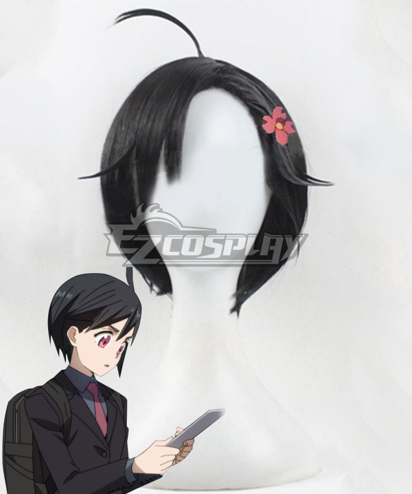 ID:INVADED Koharu Hondomachi Black Cosplay Wig