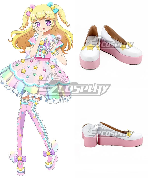 Idol time Pripara Yui Yumekawa White Pink Cosplay Shoes