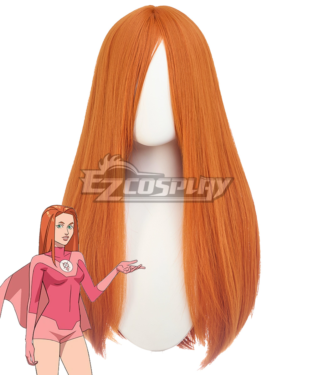 Invincible Atom Eve Orange Cosplay Wig