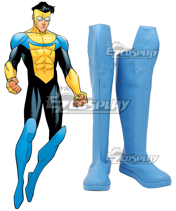 Invincible Mark Grayson blue Shoes Cosplay Boots