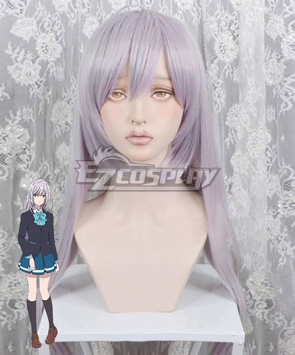Iroduku Sekai no Ashita kara Hitomi Tsukishiro Purple Silver Cosplay Wig