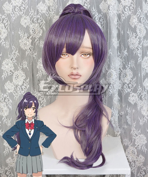 Iroduku Sekai no Ashita kara Kohaku Tsukishiro Purple Cosplay Wig