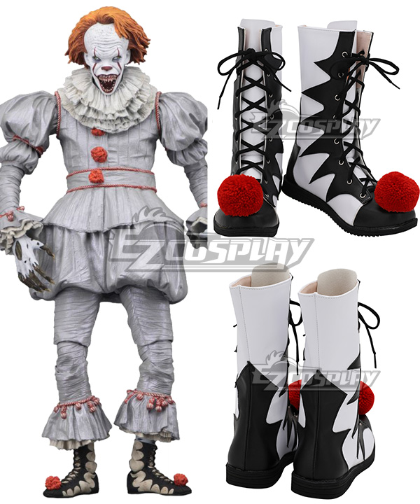 

IT Chapter Two Pennywise Black White Shoes Cosplay Boots