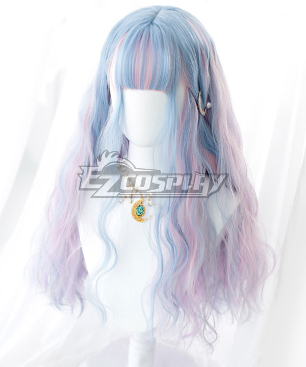 Japan Harajuku Lolita Series Blue Pink Cosplay Wig