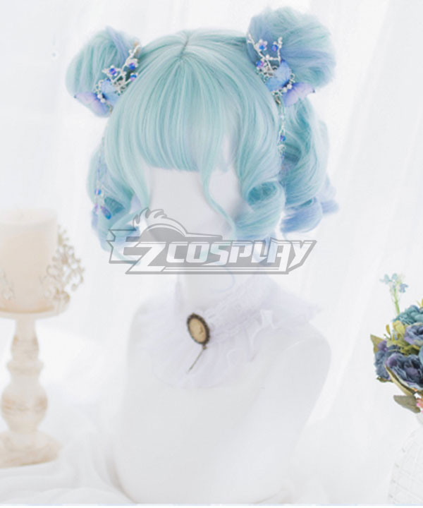 Japan Harajuku Lolita Series Cloud Jellyfish Blue Cosplay Wig