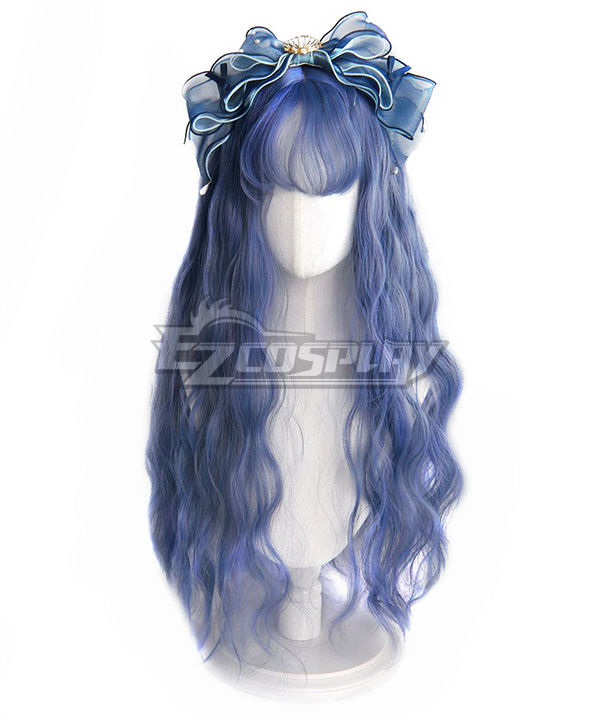 Japan Harajuku Lolita Series Gray Blue Cosplay Wig