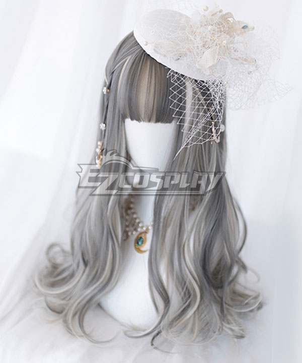 Japan Harajuku Lolita Series Grey Long Cosplay Wig