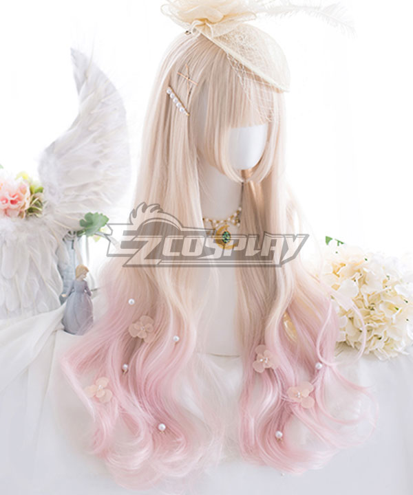 Japan Harajuku Lolita Series Light Golden Pink Cosplay Wig