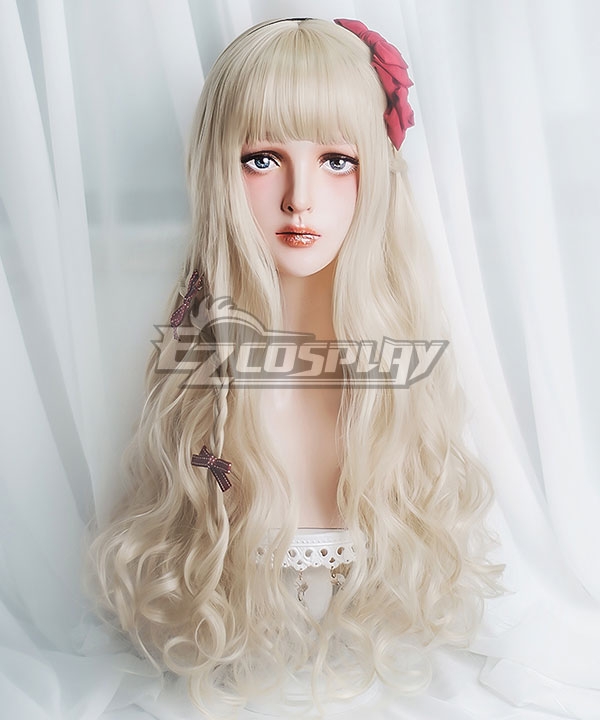 

Japan Harajuku Lolita Series Light Khaki Long Curls Cosplay Wig-Only Wig AG-010