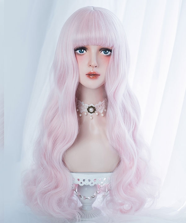 

Japan Harajuku Lolita Series Light Pink Purple Long Curls Cosplay Wig-Only Wig AG-065