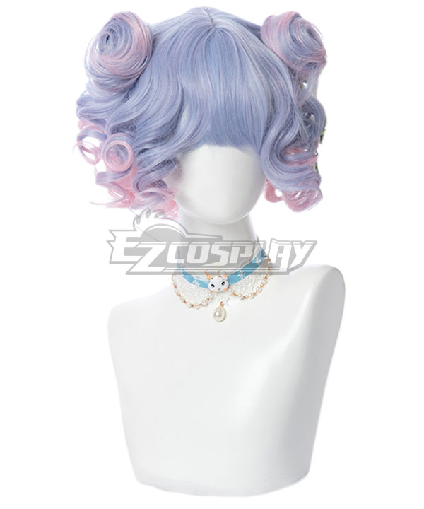 Japan Harajuku Lolita Series Qinglan Blue Pink Cosplay Wig