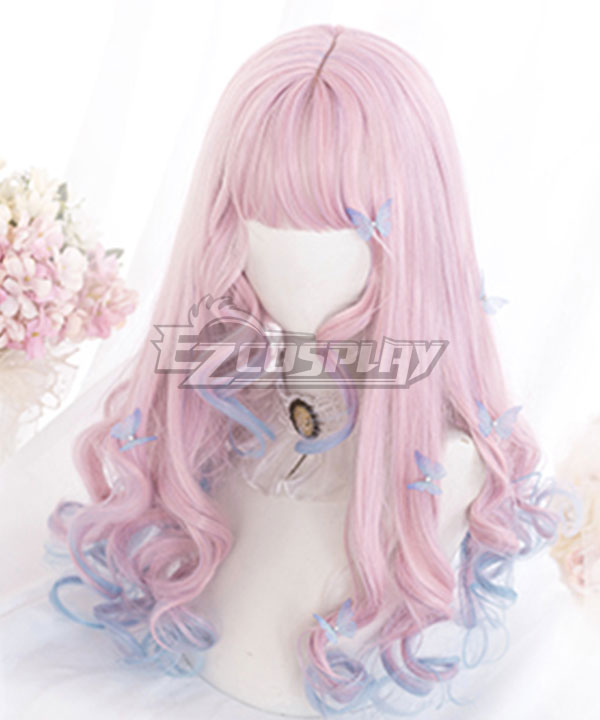 Japan Harajuku Lolita Series Unicorn Pink Blue Cosplay Wig