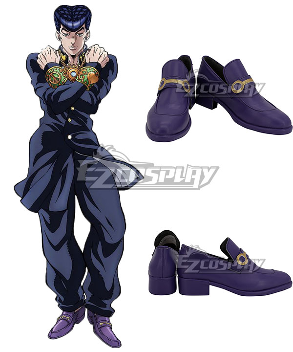 JoJo's Bizarre Adventure Josuke Higashikata Purple Cosplay Shoes