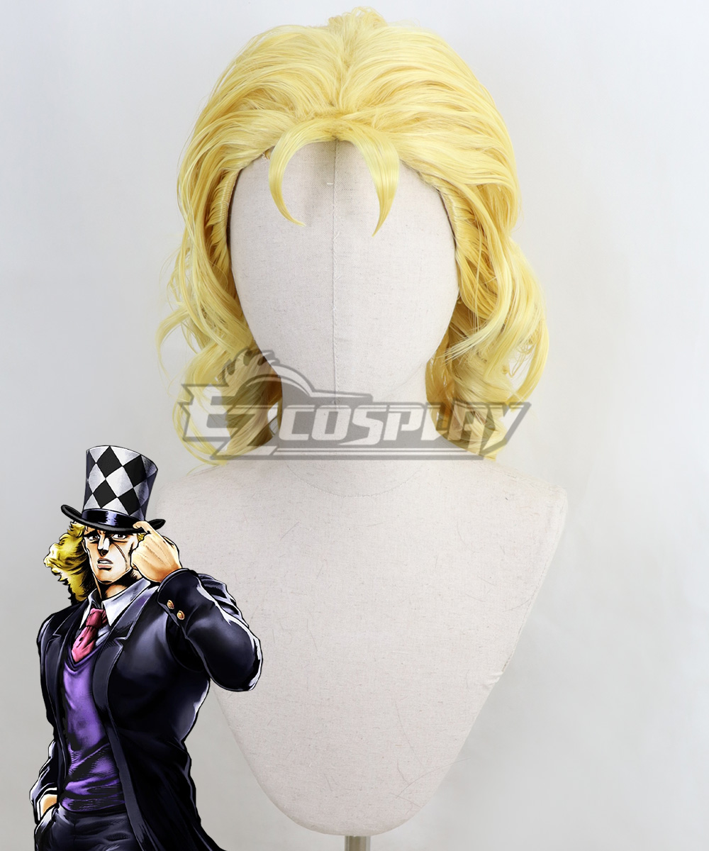 Jojo'S Bizarre Adventure: Phantom Blood Robert E. O. Speedwagon Golden Cosplay Wig