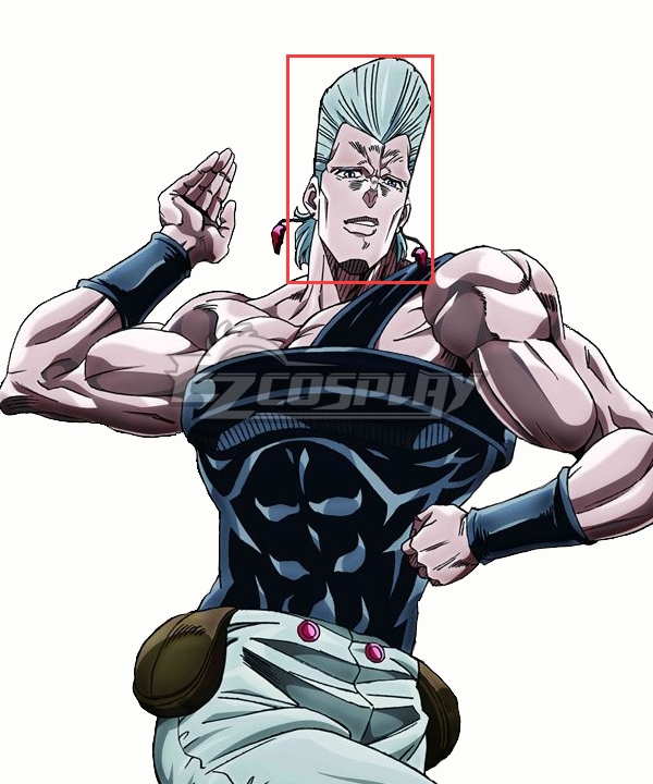 JoJo's Bizarre Adventure: Stardust Crusaders Jean Pierre Polnareff Silver Cosplay Wig