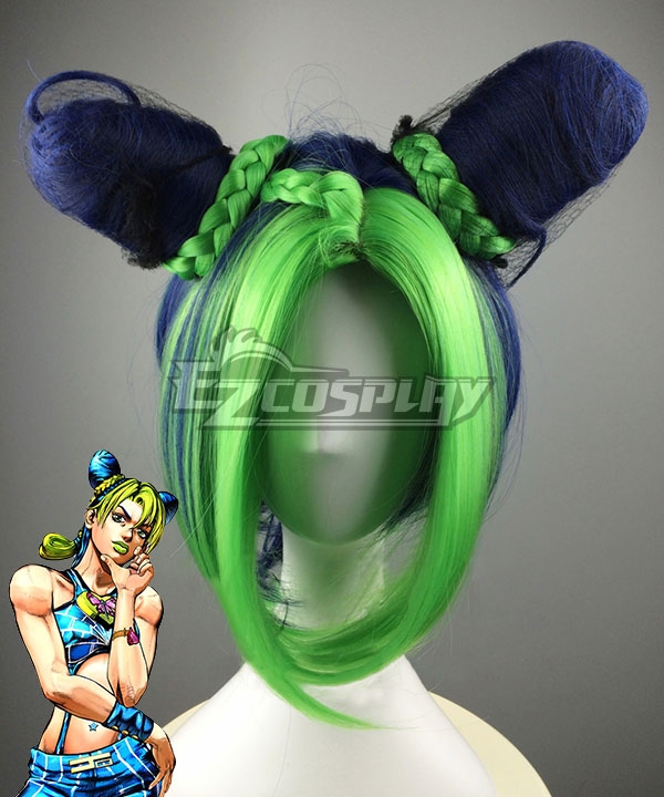 JoJo's Bizarre Adventure Stone Ocean Jolyne Cujoh Blue Green Cosplay Wig