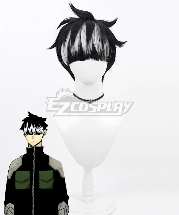 Kaiju No.8 Gen Narumi Black Cosplay Wig