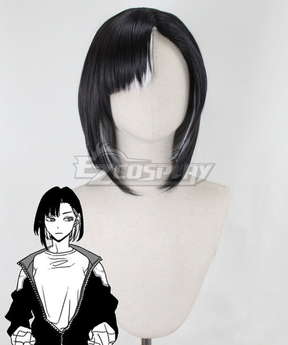 Kaiju No.8 Rin Shinonome Black Cosplay Wig