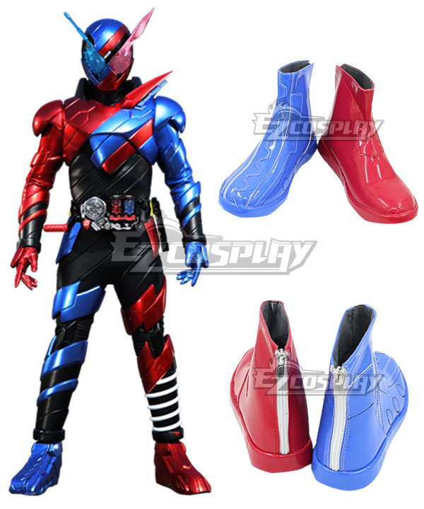 Kamen Rider Build Blue Red Cosplay Boots