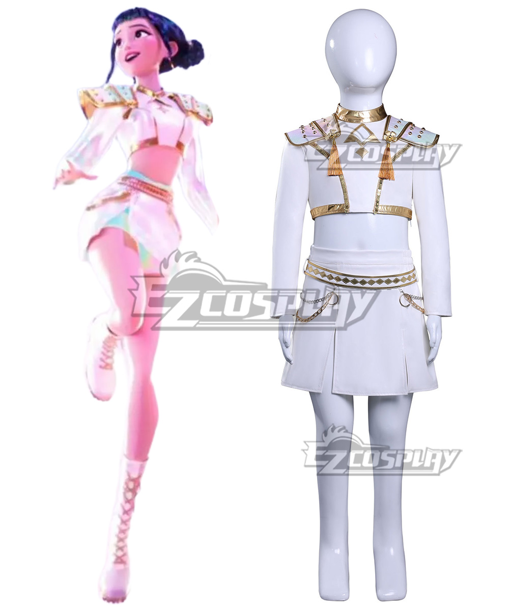 Kid Size Kpop Demon Hunters What It Sounds Like Zoey White Cosplay Costume