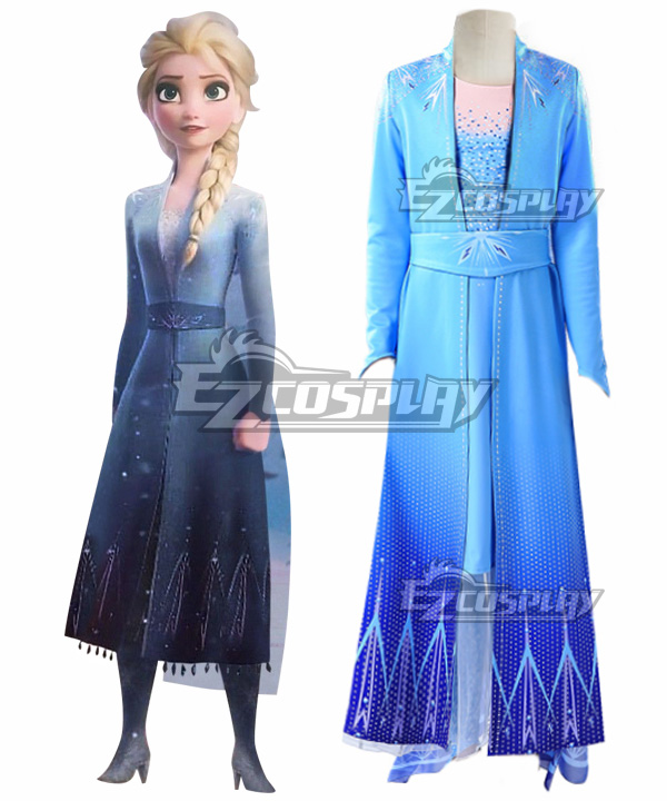 Kids Child Size Disney Frozen 2 Elsa Cosplay Costume