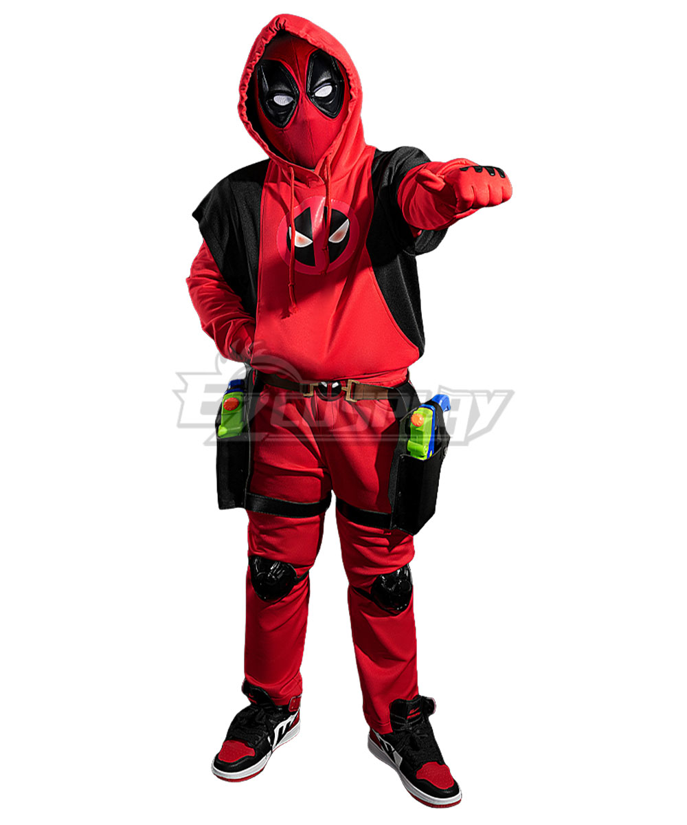 Kids Size Deadpool 3 Wade Winston Wilson Hoodies Cosplay Costume