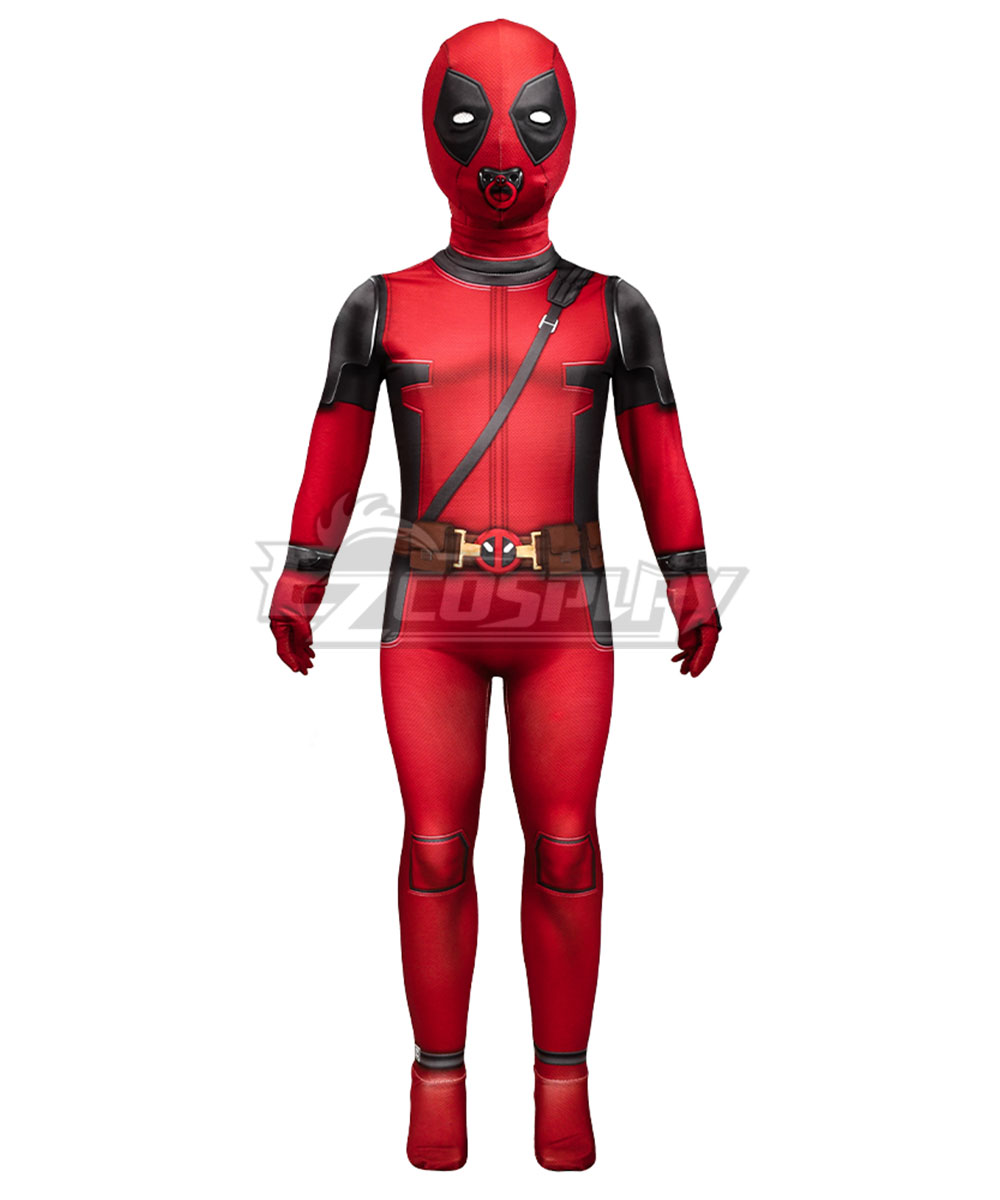 Kids Size Deadpool 3 Wade Winston Wilson Suit Cosplay Costume