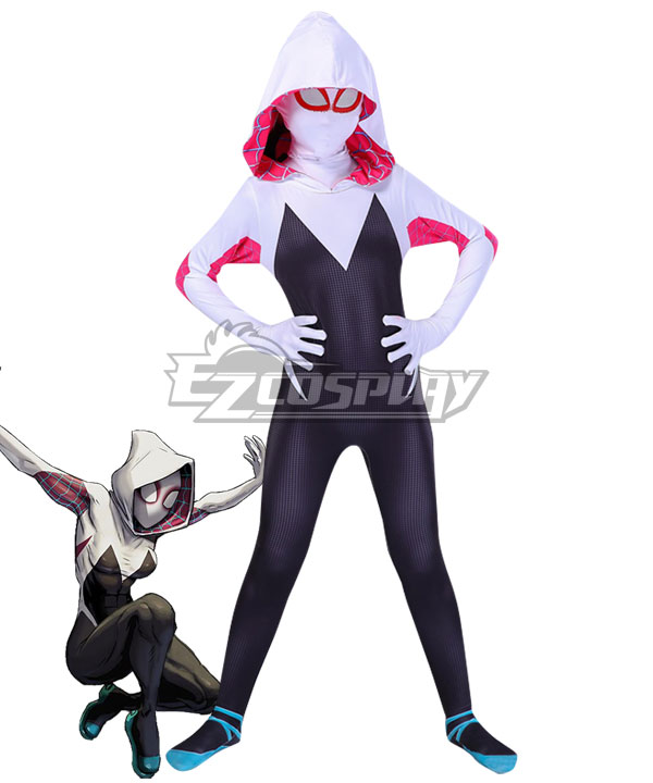 Kids Adult Size Spiderman Marvel Spider-Man: Into The Spider- Verse Gwendolyn Maxine Gwen Stacy Cosplay Costume