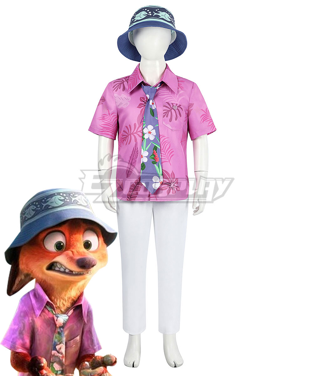 Kids Size Zootopia 2: Rise of the Non-Mammalians Nick Wilde-KID Cosplay Costume