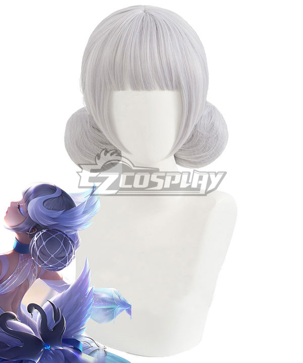 King Glory Honor of Kings Xiao Qiao Dream of Swan White Silver Cosplay Wig