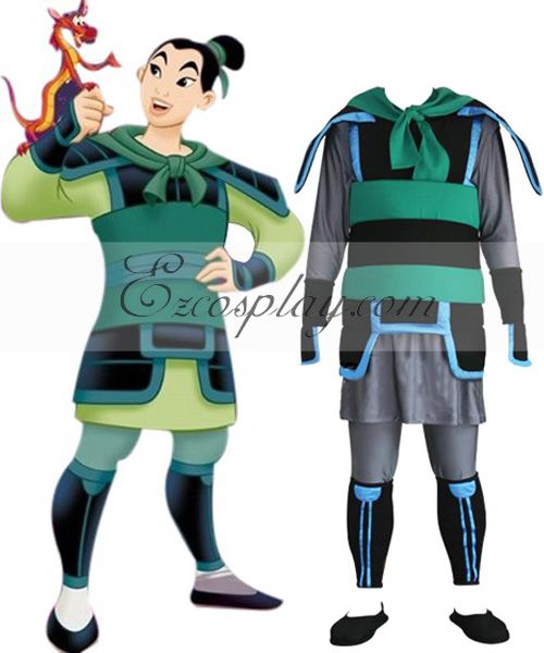

Disney Princess Hua Mulan Soldier Cosplay Costume