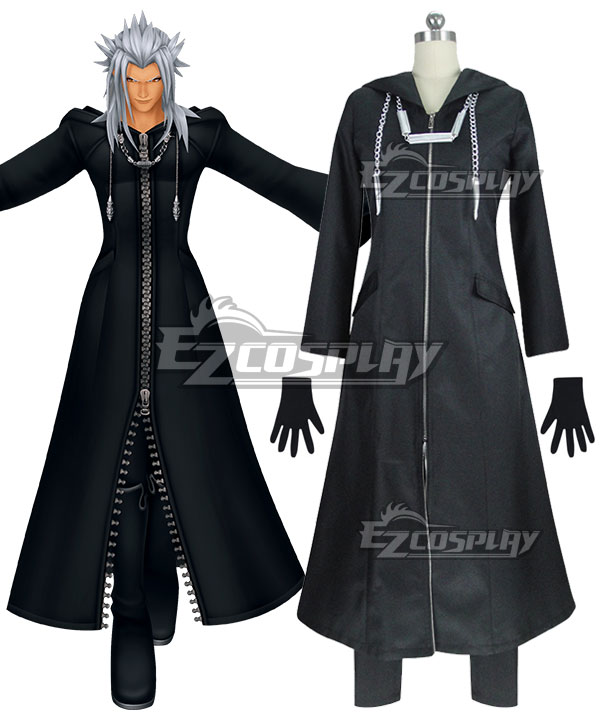 Kingdom Hearts 2 Organization XIII Roxas Black Cosplay Costume - Polyester Edition