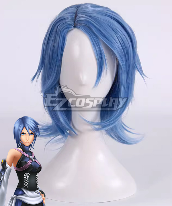 Kingdom Hearts Birth By Sleep Aqua Blue Cosplay Wig