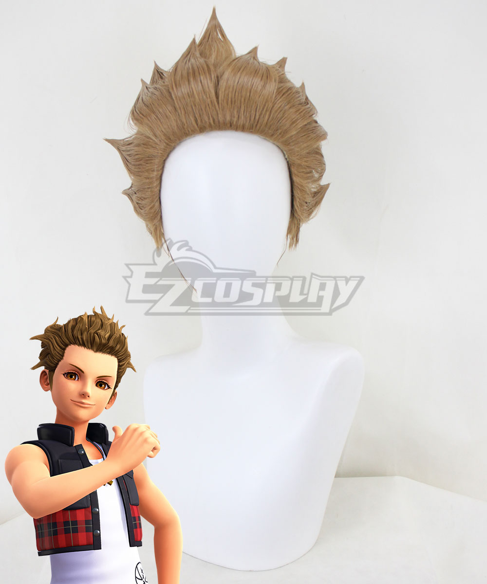 Kingdom Hearts II Kingdom Hearts 358/2 Days Hayner Golden Cosplay Wig