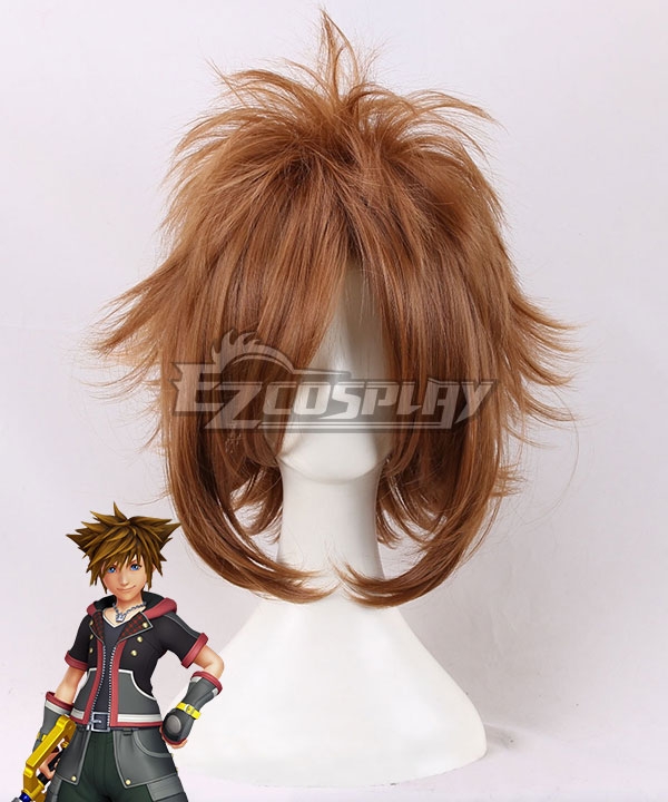 Kingdom Hearts Sora Light Brown Cosplay Wig